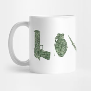 BANKSY LOVE GUNS WEAPONS by US dollar Mug